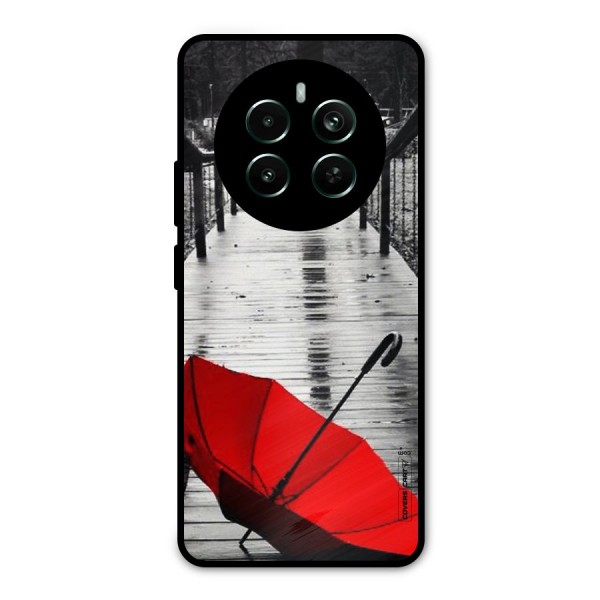 Rainy Red Umbrella Metal Back Case for Realme 12 Pro Plus