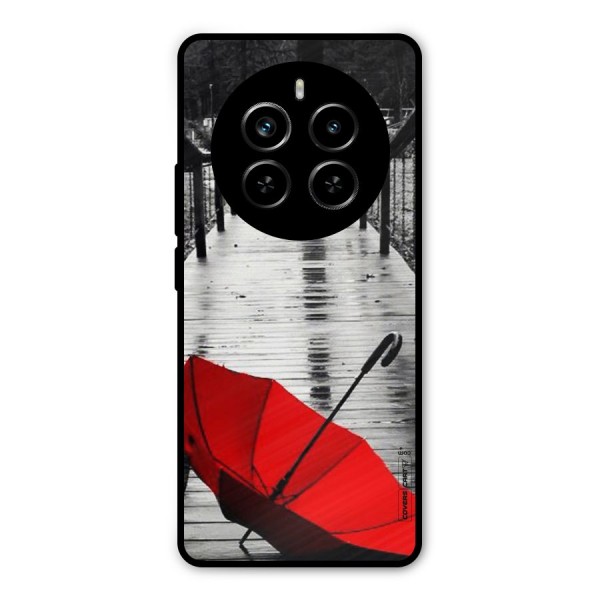 Rainy Red Umbrella Metal Back Case for Realme P1 Pro