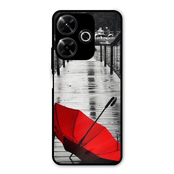 Rainy Red Umbrella Metal Back Case for Redmi 13 5G