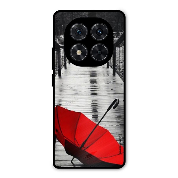 Rainy Red Umbrella Metal Back Case for Redmi Note 14 Pro 5G