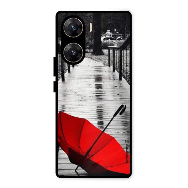Rainy Red Umbrella Metal Back Case for Vivo V29e