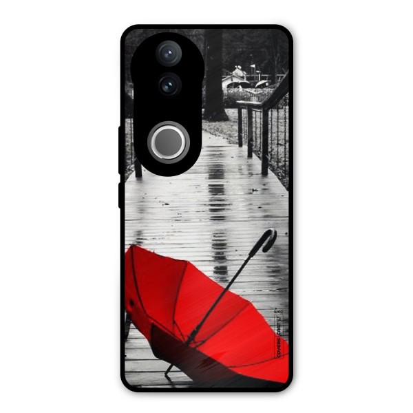 Rainy Red Umbrella Metal Back Case for Vivo V50e