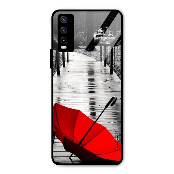 Rainy Red Umbrella Metal Back Case for Vivo Y20i