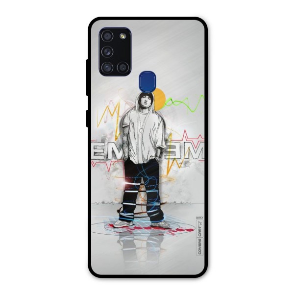 Rap King Eminem Metal Back Case for Galaxy A21s