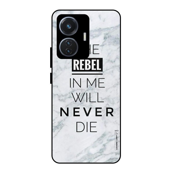 Rebel Will Not Die Metal Back Case for iQOO Z6 44W