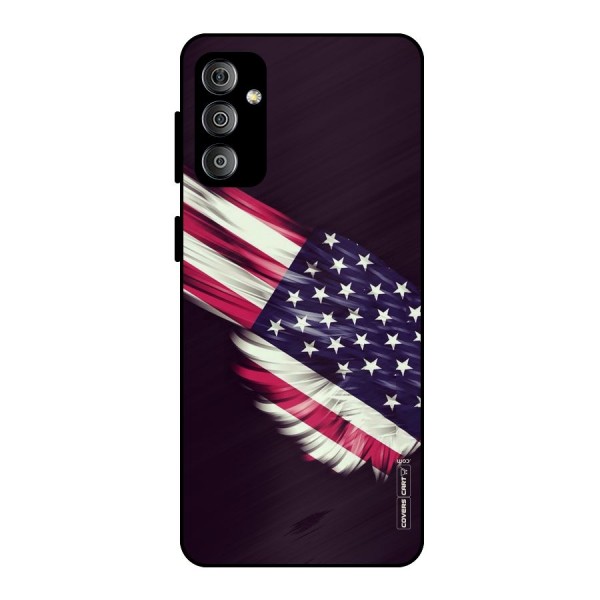 Red And White Stripes Stars Metal Back Case for Galaxy F23