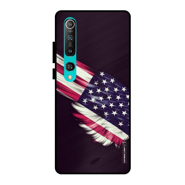 Red And White Stripes Stars Metal Back Case for Mi 10