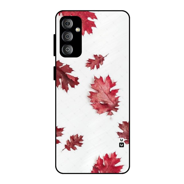 Red Appealing Autumn Leaves Metal Back Case for Galaxy F23