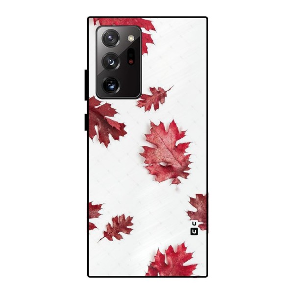 Red Appealing Autumn Leaves Metal Back Case for Galaxy Note 20 Ultra 5G