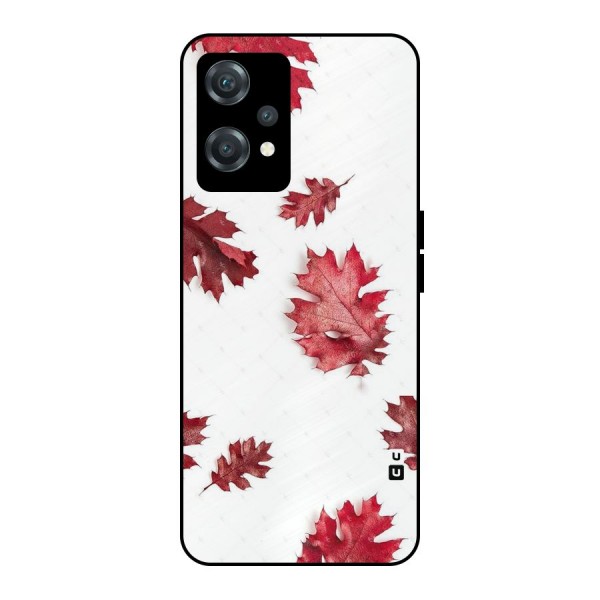 Red Appealing Autumn Leaves Metal Back Case for OnePlus Nord CE 2 Lite 5G