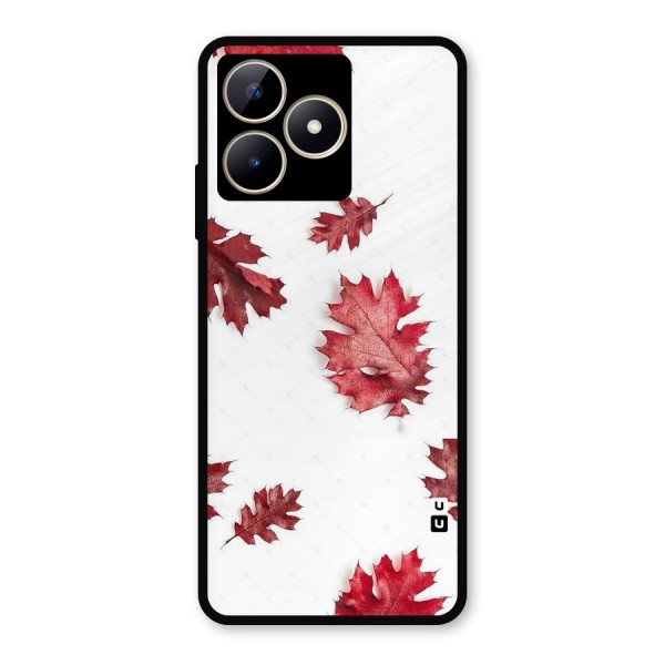 Red Appealing Autumn Leaves Metal Back Case for Realme C53