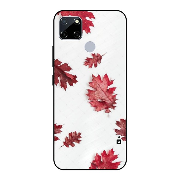 Red Appealing Autumn Leaves Metal Back Case for Realme Narzo 30A