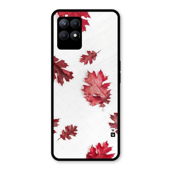 Red Appealing Autumn Leaves Metal Back Case for Realme Narzo 50