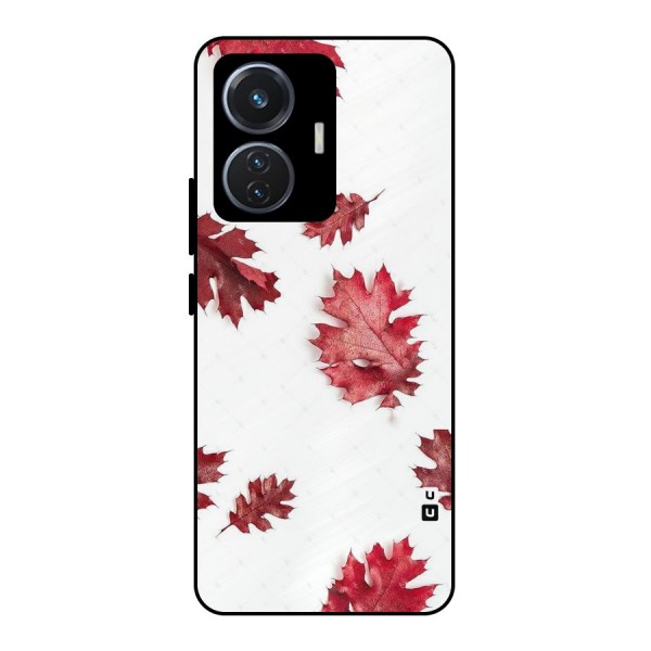 Red Appealing Autumn Leaves Metal Back Case for iQOO Z6 44W