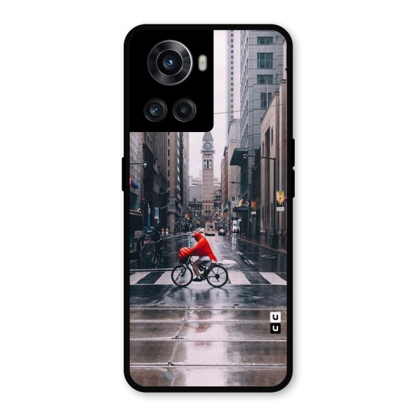 Red Bicycle Street Metal Back Case for OnePlus 10R