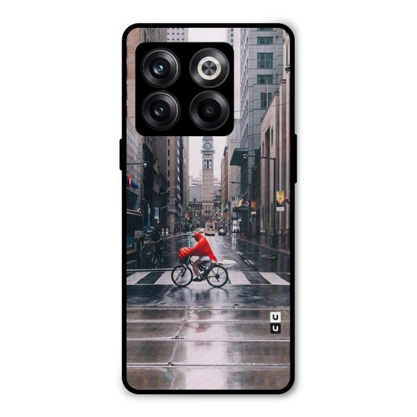 Red Bicycle Street Metal Back Case for OnePlus 10T