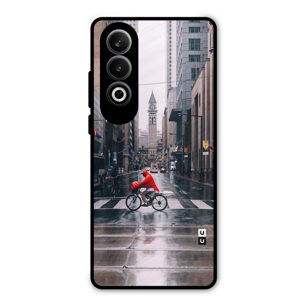 Red Bicycle Street Metal Back Case for OnePlus Nord CE4