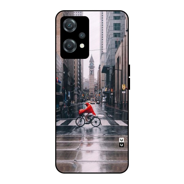 Red Bicycle Street Metal Back Case for OnePlus Nord CE 2 Lite 5G