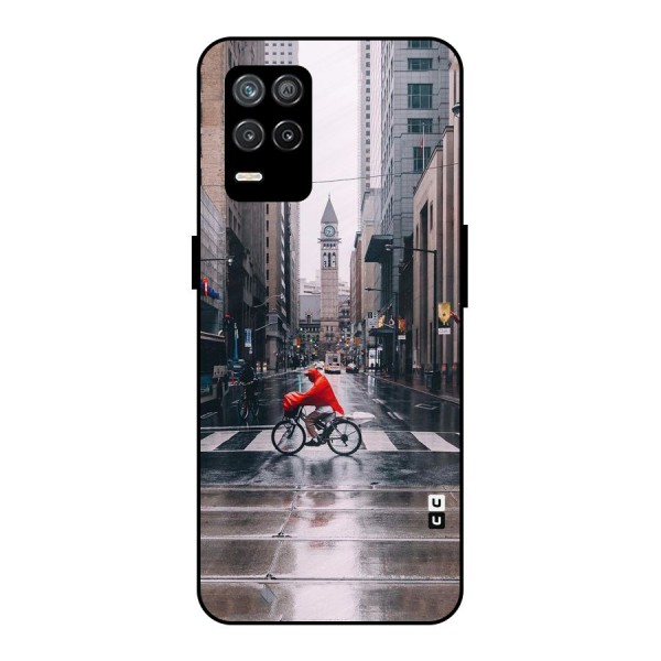 Red Bicycle Street Metal Back Case for Realme 9 5G