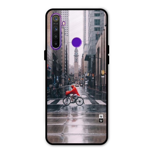 Red Bicycle Street Metal Back Case for Realme Narzo 10