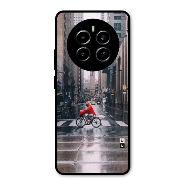 Red Bicycle Street Metal Back Case for Realme P1