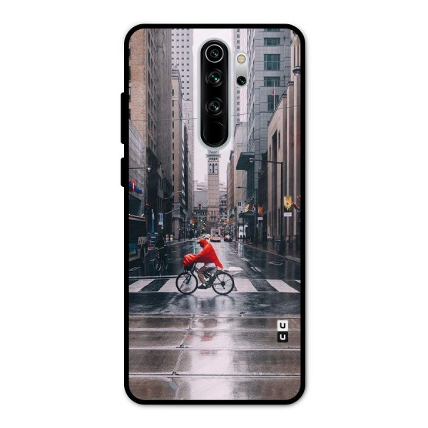 Red Bicycle Street Metal Back Case for Redmi Note 8 Pro