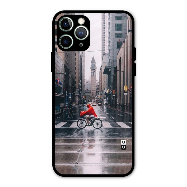 Red Bicycle Street Metal Back Case for iPhone 11 Pro Max