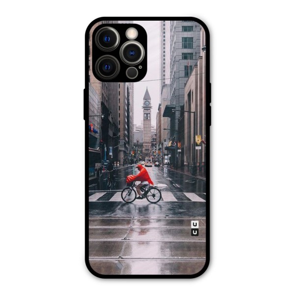 Red Bicycle Street Metal Back Case for iPhone 12 Pro Max