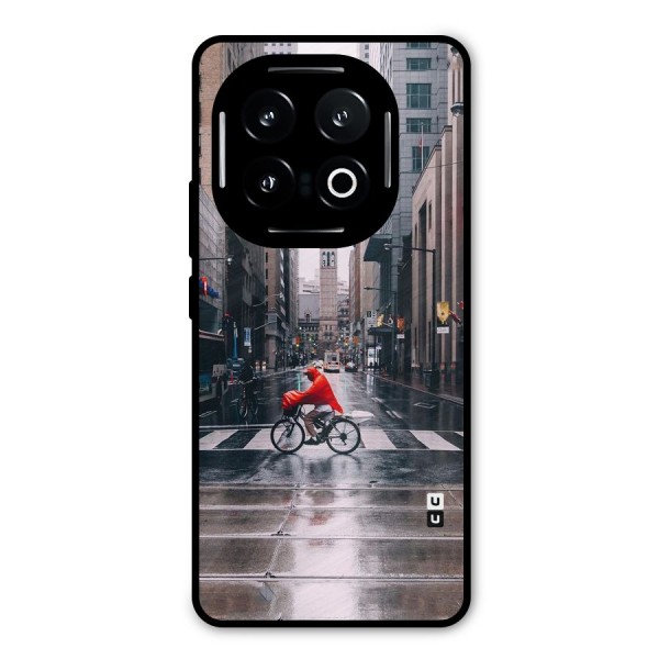 Red Bicycle Street Metal Back Case for iQOO 13