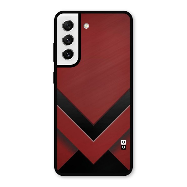 Red Black Fold Metal Back Case for Galaxy S21 FE 5G