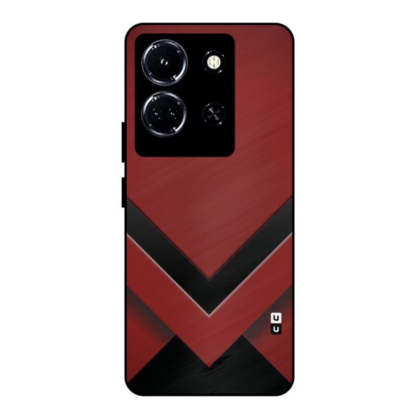 Red Black Fold Metal Back Case for Infinix Note 30 5G