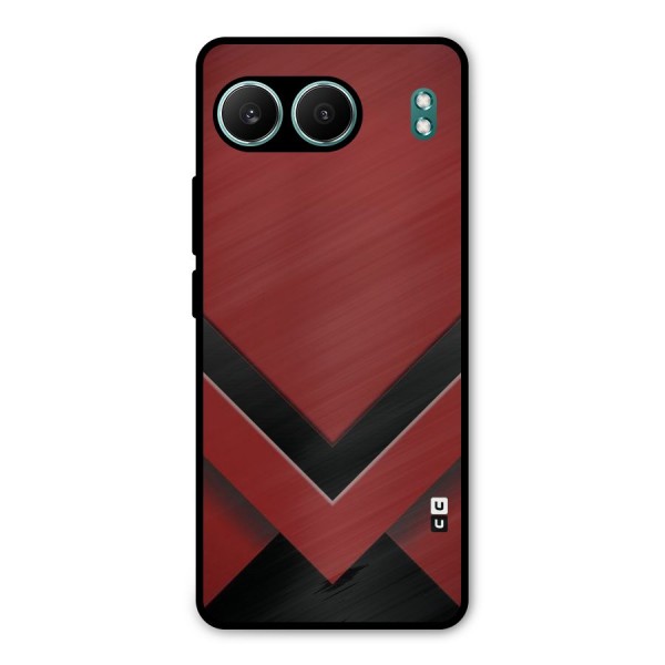 Red Black Fold Metal Back Case for OnePlus Nord 4