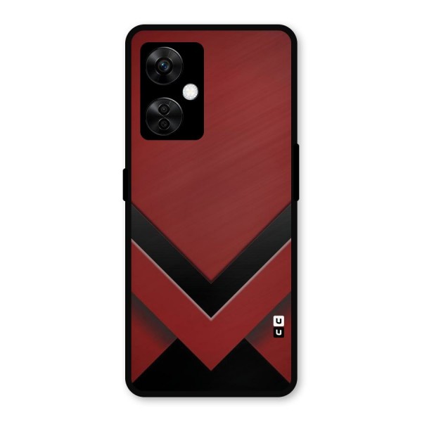Red Black Fold Metal Back Case for OnePlus Nord CE 3 Lite