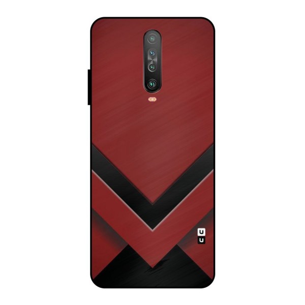 Red Black Fold Metal Back Case for Poco X2