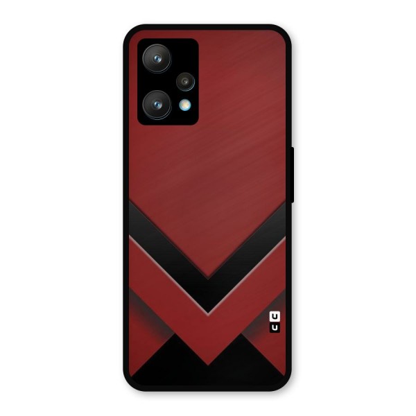 Red Black Fold Metal Back Case for Realme 9 Pro Plus 5G