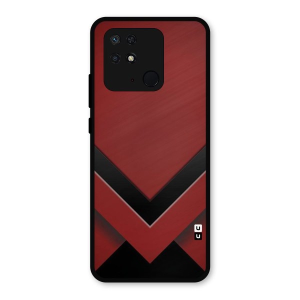 Red Black Fold Metal Back Case for Redmi 10 Power