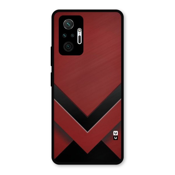 Red Black Fold Metal Back Case for Redmi Note 10 Pro Max