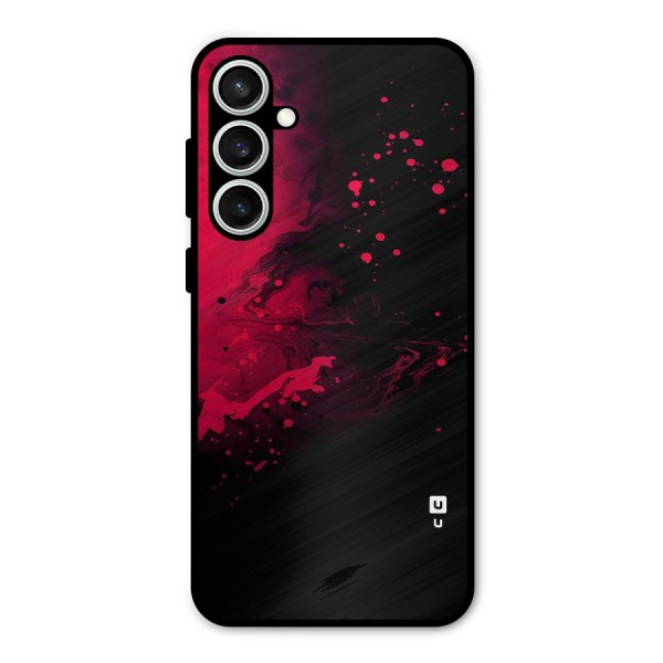 Red Black Splash Art Metal Back Case for Galaxy S23 FE