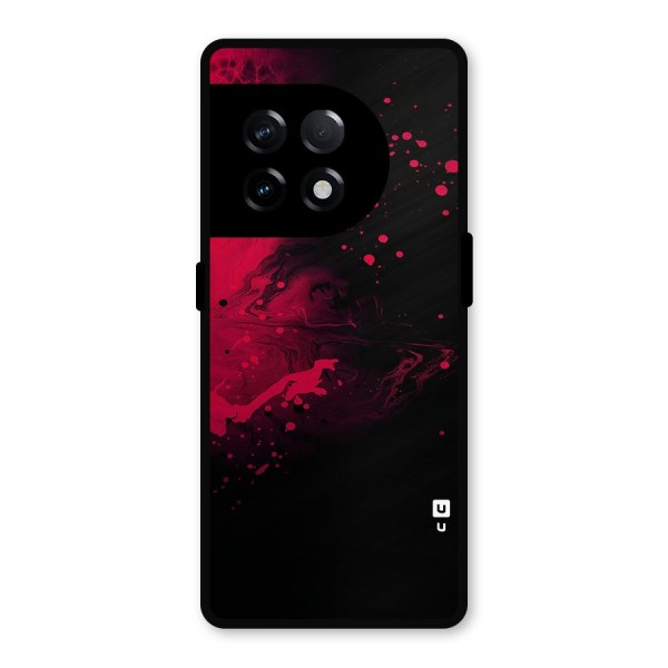 Red Black Splash Art Metal Back Case for OnePlus 11R
