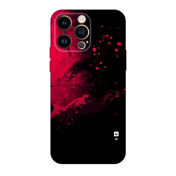 Red Black Splash Art Original Polycarbonate Back Case for iPhone 14 Pro Max