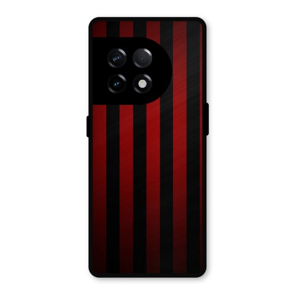 Red Black Stripes Metal Back Case for OnePlus 11R
