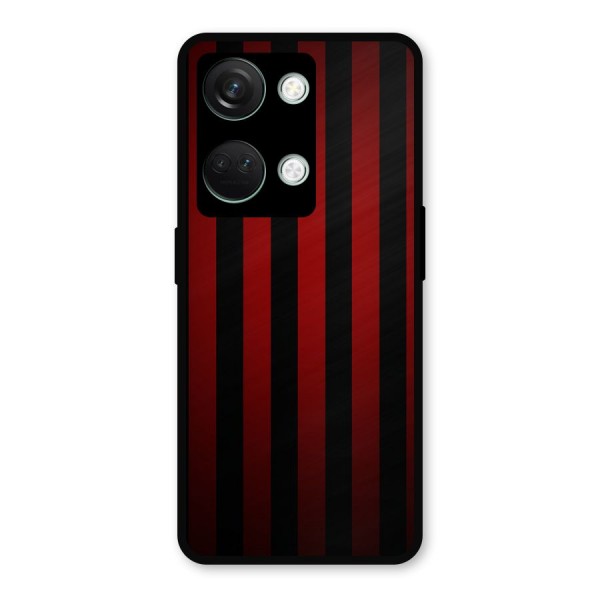 Red Black Stripes Metal Back Case for OnePlus Nord 3