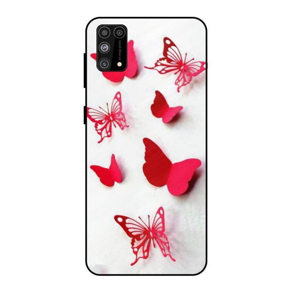 Red Butterflies Metal Back Case for Galaxy F41