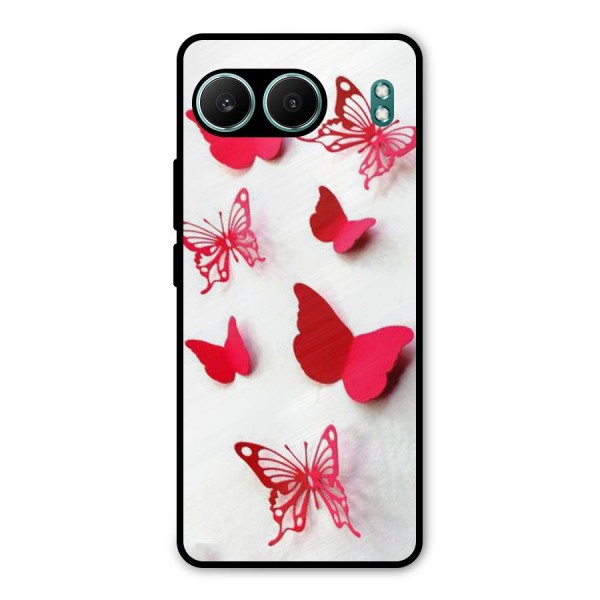 Red Butterflies Metal Back Case for OnePlus Nord 4