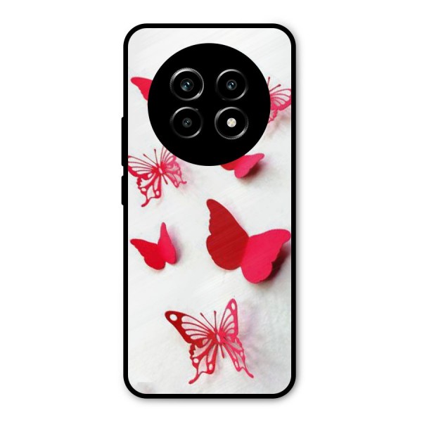 Red Butterflies Metal Back Case for Realme 13 Pro