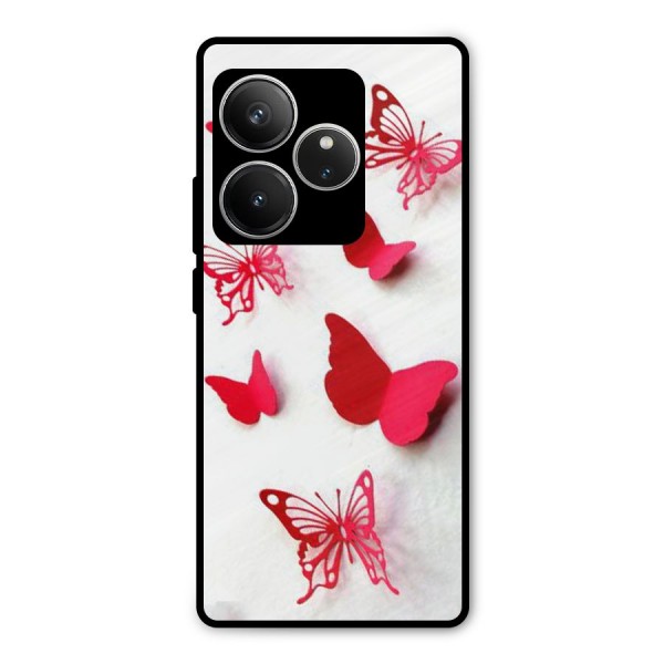 Red Butterflies Metal Back Case for Realme GT 6