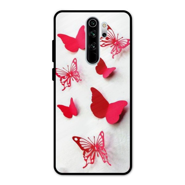 Red Butterflies Metal Back Case for Redmi Note 8 Pro