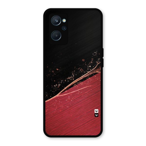 Red Flow Drops Metal Back Case for Realme 9i