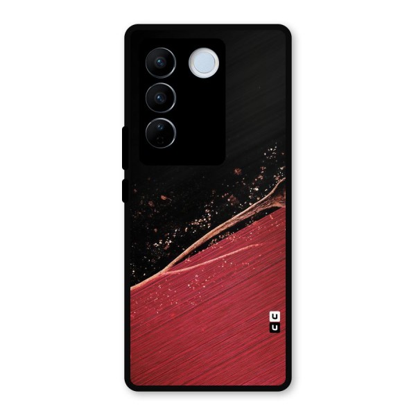Red Flow Drops Metal Back Case for Vivo V27