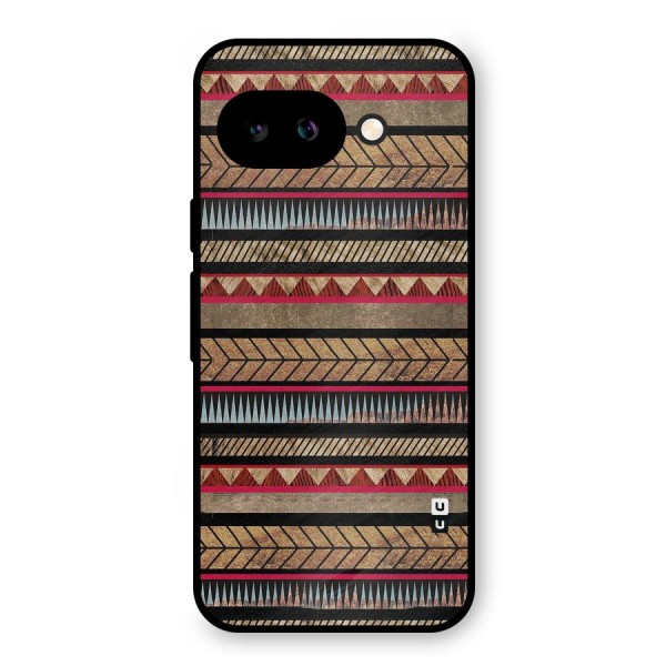 Red Indie Pattern Metal Back Case for Google Pixel 9a